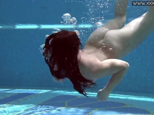 Adorable average body hot girl Jessica swimming naked