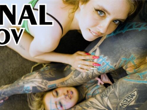 TATTOO lezzies teens share a 'ebony' MEAT - ASS FUCKING, gape, ASS TO MOUTH, double BJ - Anuskatzz, Eden Ivy - P-O-V