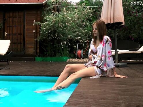 Tiny petite skinny hot beautiful babe Hermione Ganger underwater