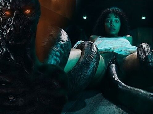 Ebony Babe With Huge Tits Rough Fuck With Alien Monster