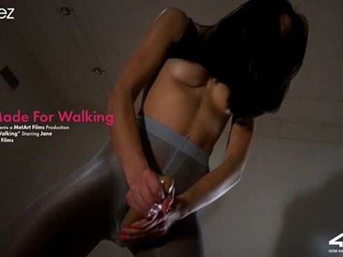 Kinky hot girl strokes her big strapless prick until it squirts