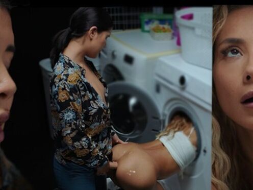 Real Life Futanari - Veronica Leal stack in washing machine & Lady Dee fuck her booty
