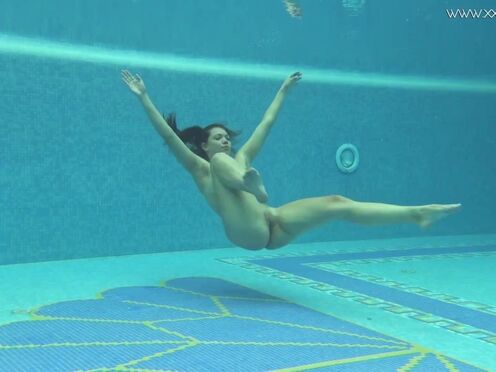 Hungarian naked Sazan Cheharda swimming teasing