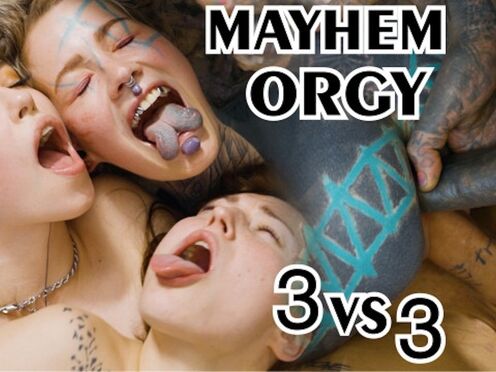 hardcore alternative GROUP SEX - 3 on 3 ass pumping - ASS TO MOUTH, gape, Double penetration, facial - Mina K, Eden Ivy, Anuskatzz