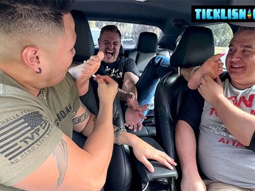 Blonde Gay Ryder Laughs Loudly As His Feet Gets Tickled