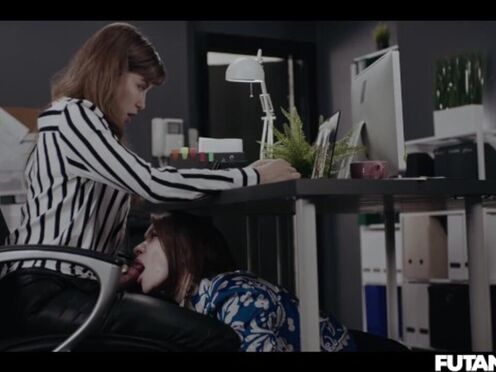 Slutty Co-worker Interrupts Boss’s Video Call By Sucking Her Meat TRAILER