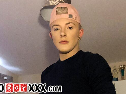 British Twink Teddy Lane Spanks His Booty Then Rides His Dildo