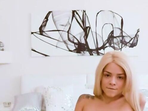vr porn-Hot naughty blonde with a tattoo on her shoulder