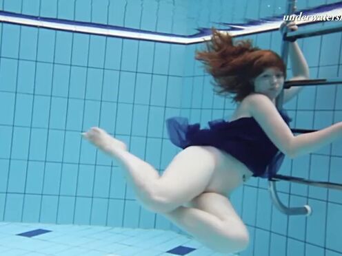 Sexy Hottie In Public Swimming Pool All Alone & Wet