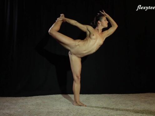 Amazing shaped figure beauty Eva Rakova acrobat
