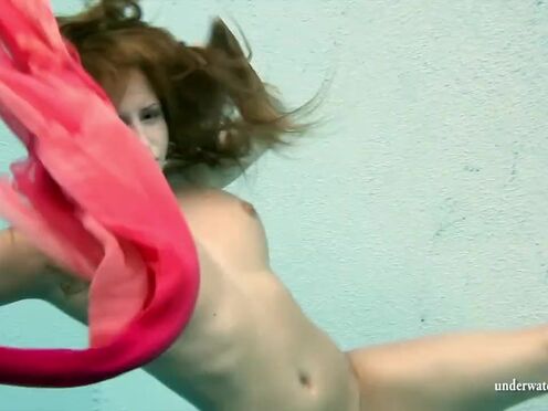 Silvie, a euro teen, showcasing her swimming prowess