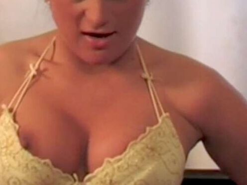 Chubby teen, her corn dildo & an old dude