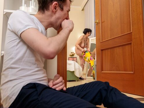 Mini Schwarz is a horny facesitting old woman that wants her stepgrandson's hard meat in her