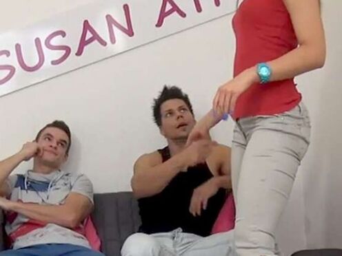 Agent Susan gets banged well by two guys