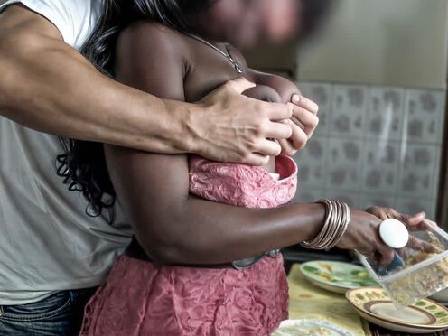 Black sexy STEPMOM wife railed in the kitchen making a big mess!