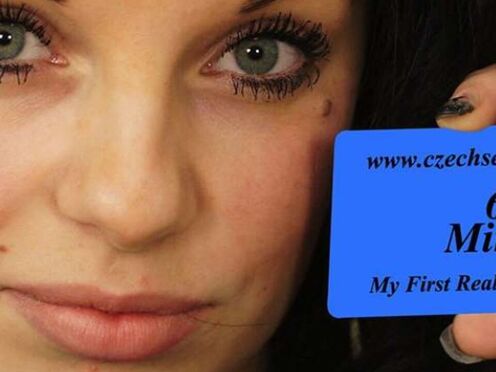 Mirka at her first porn casting