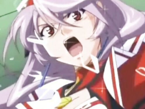Weird anime ball busting teen smashes crotch