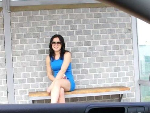 Hitchhiker gets humped in a field