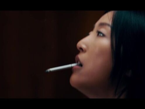 Alien Parasites - Sexy asian hot girl smokes & rides big white meat