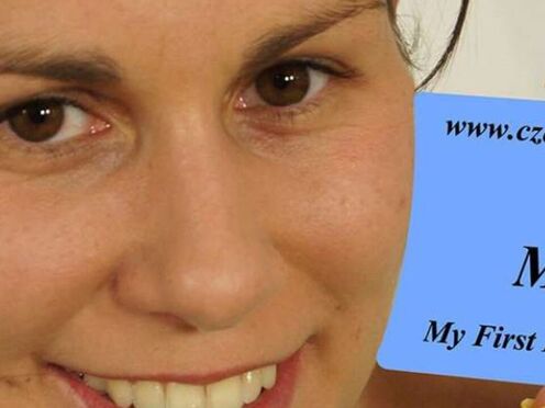 Sporty babe Milada & her first porn casting