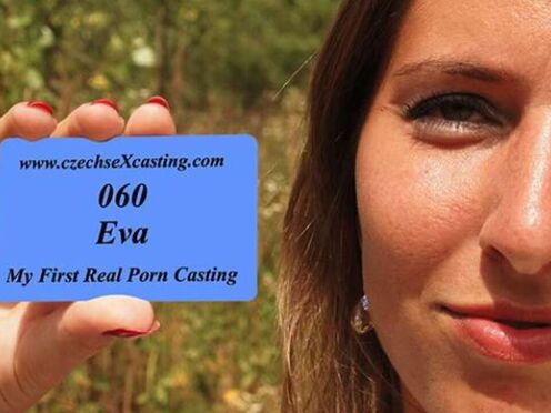 Eva's first porn casting