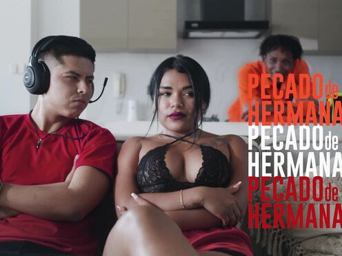 My Latin step sister seduces me while we are alone at home.