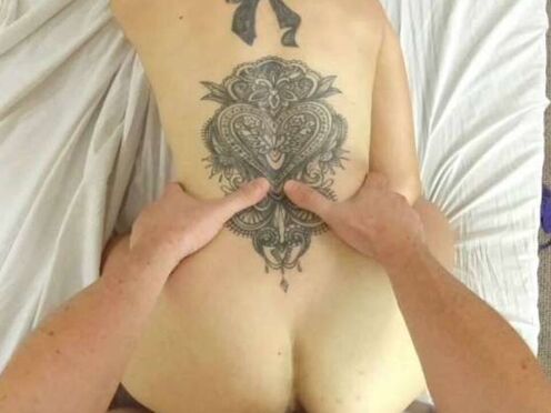 Ponytail brunette rides hard meat in P-O-V