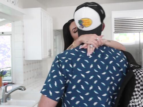 Making Huge Boobs Tattoed Stepmum Danae Mari Happy While Her Hubby Is Away