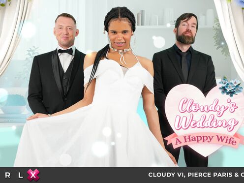 TGIRLS XXX - Cloudy Vi Gets 3some On Wedding Day