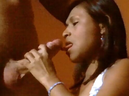 Naughty big breasted amateur latin Tatiana handling her clients huge dick