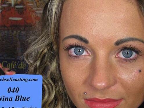 Nina's first porn casting