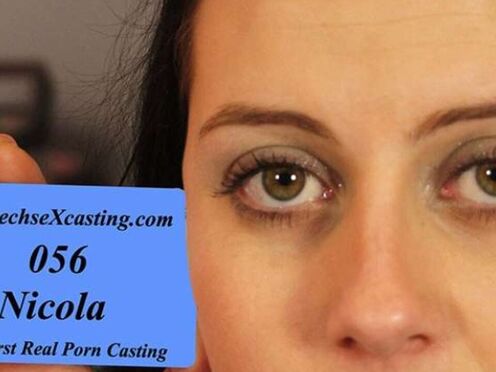 Chubby girl at a casting