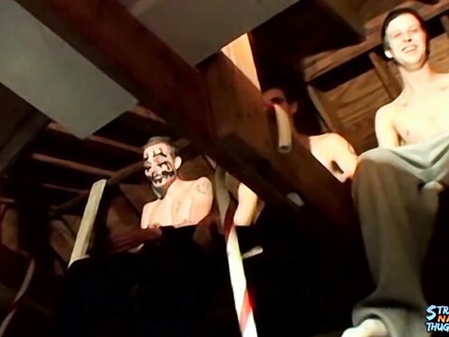 Straight Thug Dudes Hang Out For A Group Shaft Stroking