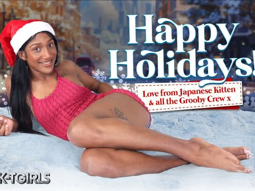 BLACK TGIRLS - Japanese Kitten Erotic Xmas Treat For You