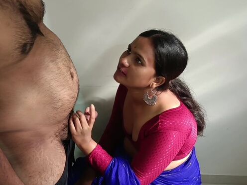 Real Sexy Indian Wifey Giving Blowjob Gets Fuck Hard & Taking Cum Inside