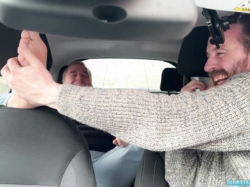 Bearded Stud Enjoying A Good Feet Ticklish Session