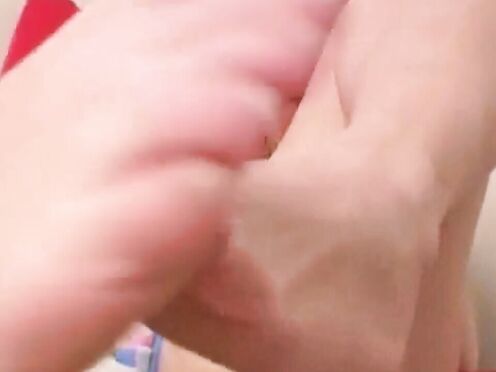 Foot tart teases camera