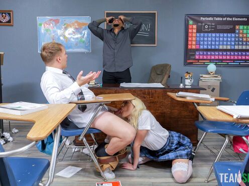 Troublemaker Skyler Storm surprises nerd Josh in detention