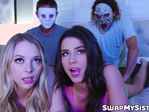 Slumber party turns into a forbidden foursome with Kylie Rocket & Lily Larimar