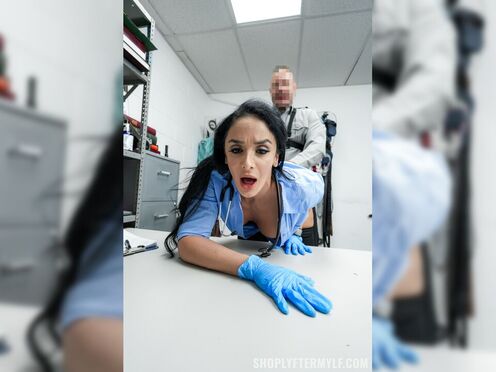Dr Ryder in a tough spot, caught stealing by Officer Mountain