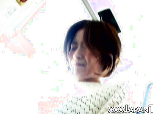 Japanese females  during public bus ride