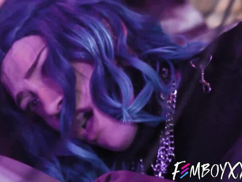 Masked goth femboy Edward Terrant bounces on my throbbing penis