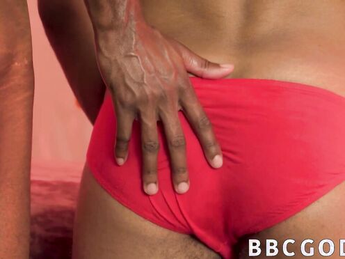 Petite Eric Ford pleasured by studs Matie & Derek Cline