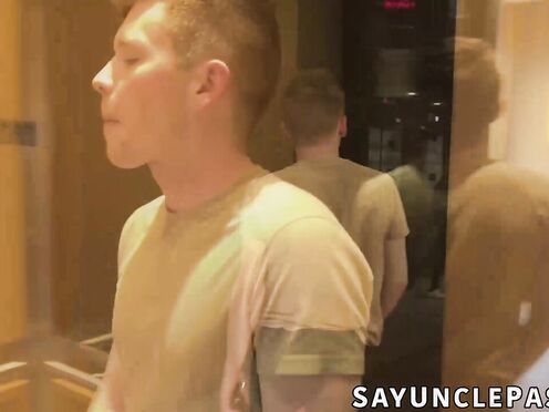 Damian Rose kneels down & worships Jax Thirio fat meat