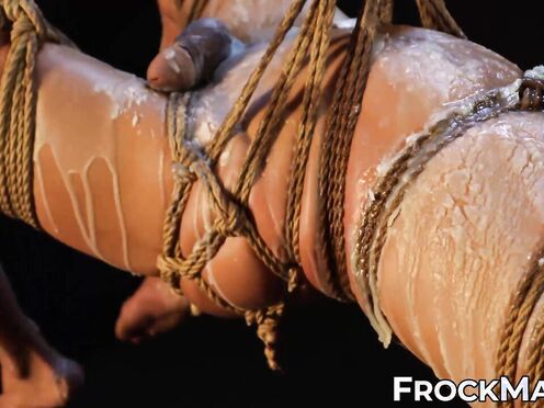 ToolBoi had his legs & hips held up while covered with wax