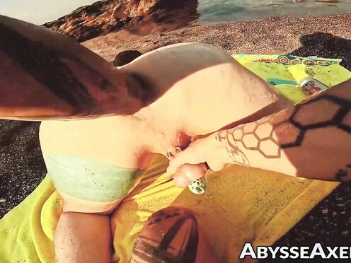Hot Axel Abysse arched his back as he welcomed the raging fists into his gaping