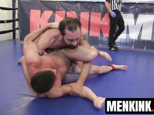 Victorious DJ takes down Lance Hart in sweaty naked combat