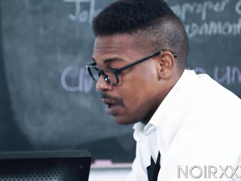 Black dudes Adrian Hart & Tony Genius set the books aside to fuck one another