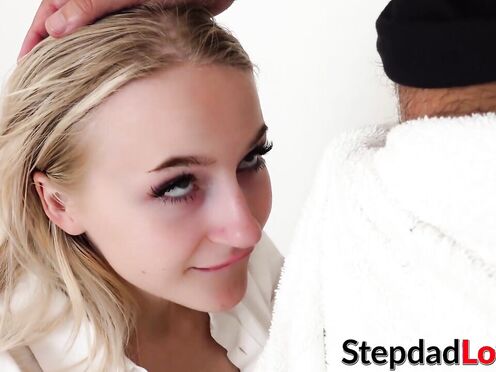 Naughty stepdaughter Sage Rabbit explores her sexuality with her step dad
