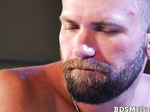 Sherman Maus uses both of his fists together to penetrate Josh Mikael